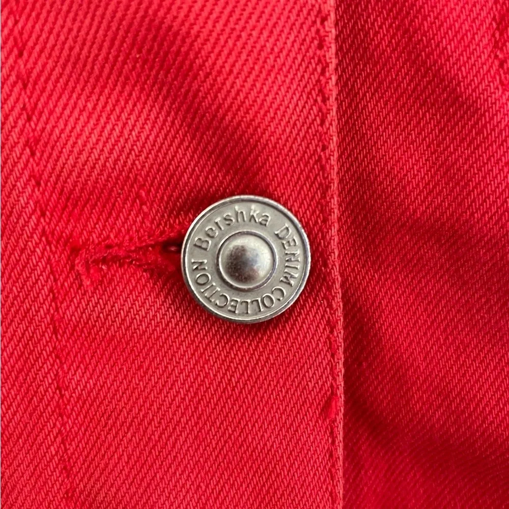 Bershka Red hot Denim jacket for men’s & Women’s - Picture 5 of 5
